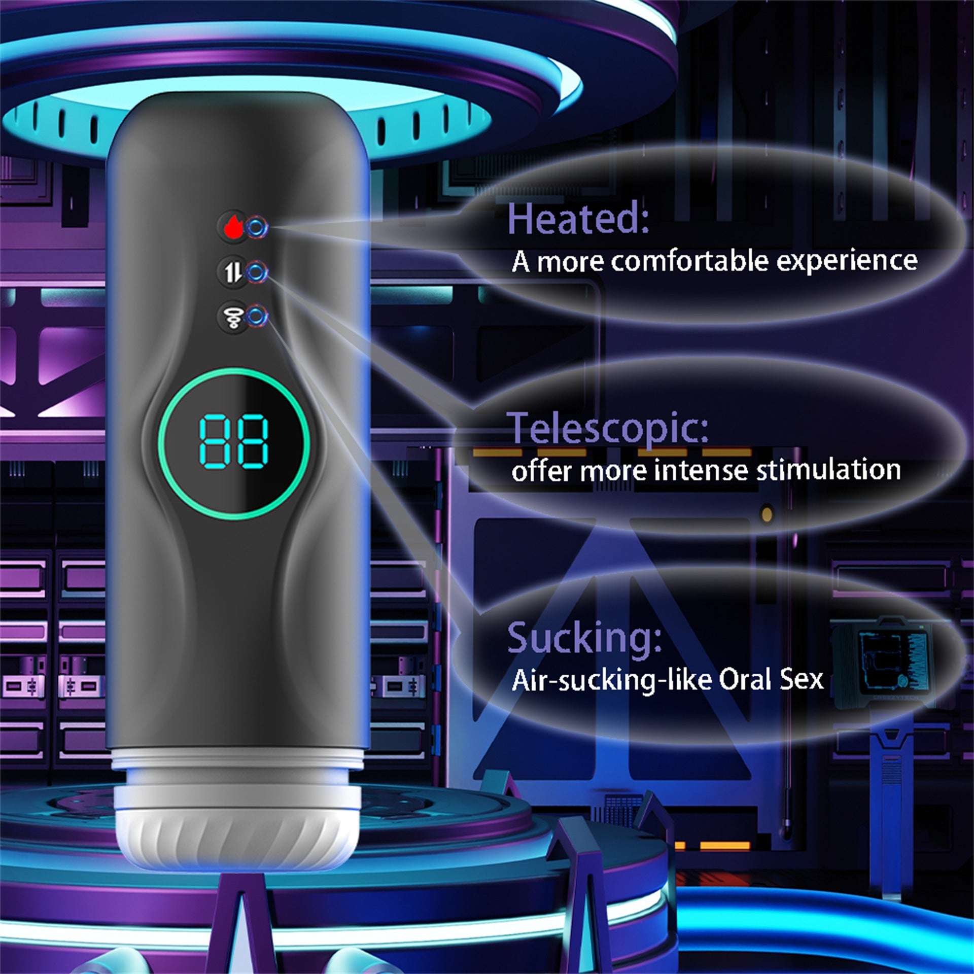 Automatic Heating Sucking Telescopic Male Products